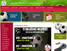 Tablet Screenshot of fotbalvalmez.cz